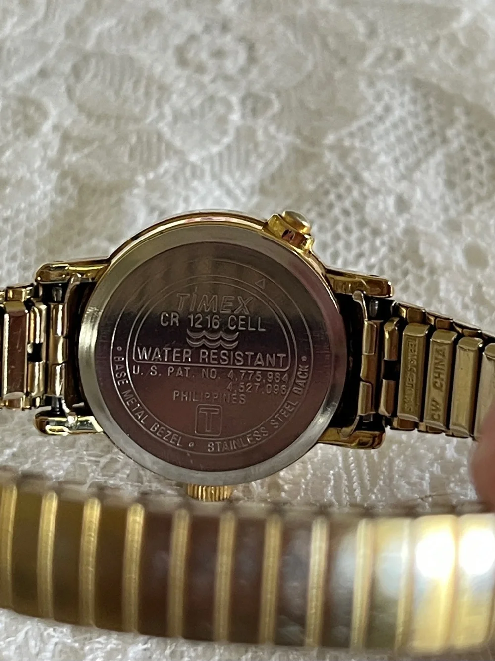 Timex Gold Tone Ladies Watch with White Dial